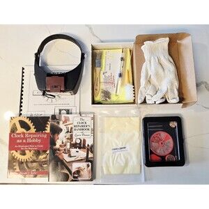 Watch Repair Kit Bundle - Hands Free Magnifier, Oil Kit, Tools Instruction Books